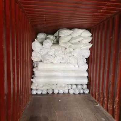 1 × 40'HQ vun Onkraut Mat & Insekt Netting gouf op Mauritius geschéckt